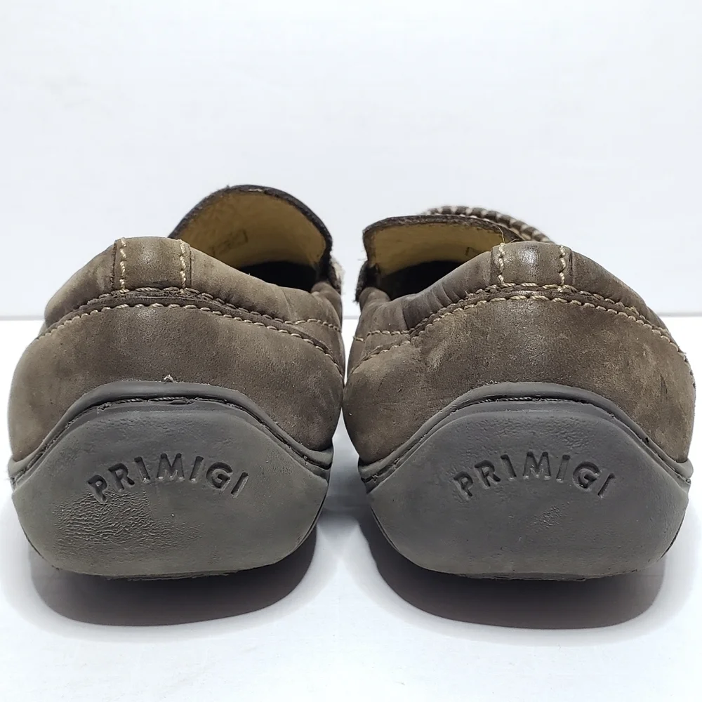 Primigi Brown Leather Penny Loafer Driving Moccasin Casual Dress Shoe 2.5